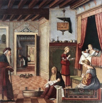 ヴィットーレ カルパッチョ Painting - 聖母ヴィットーレ・カルパッチョの誕生
